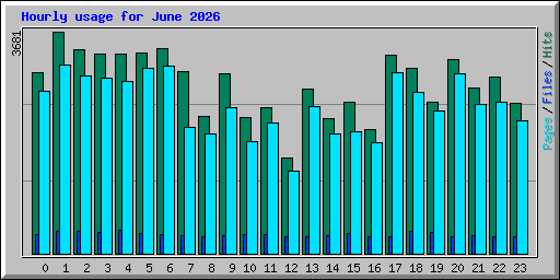 Hourly usage for June 2026